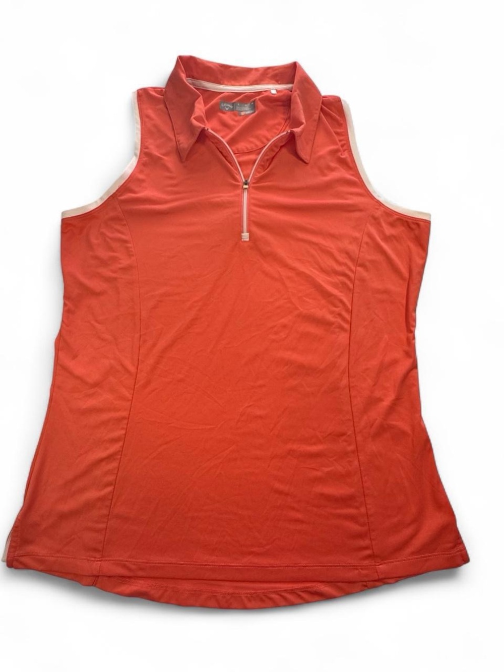 Callaway Opti-Dri Women’s Sleeveless Half-Zip Golf Polo Shirt Large Performance